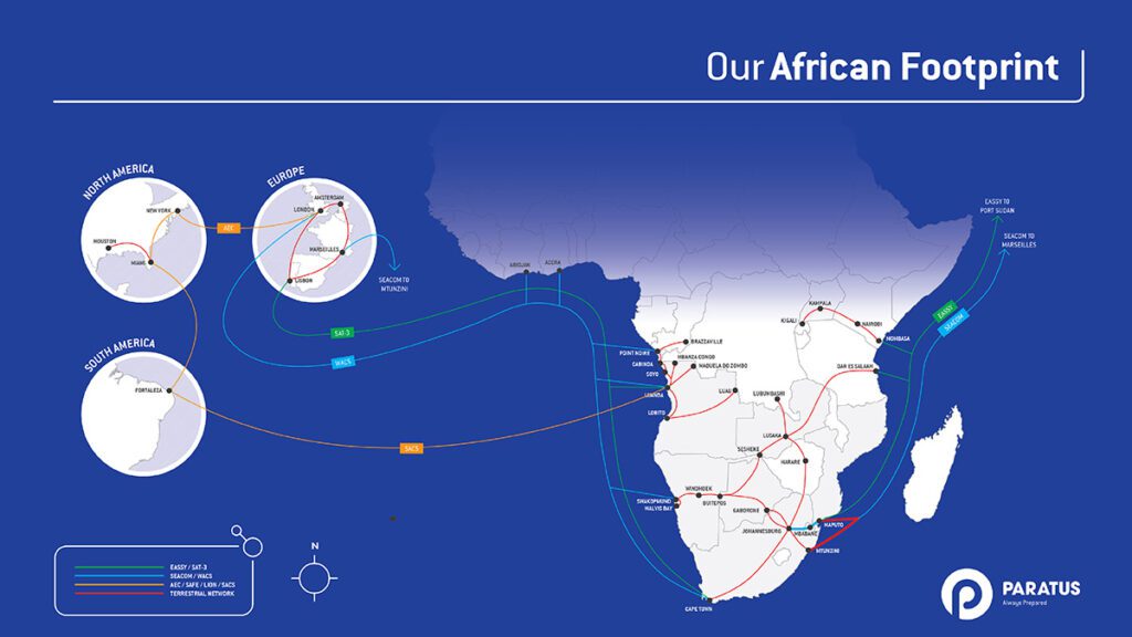 Paratus activates direct Terrestrial Fiber Link from Teraco to Maputo