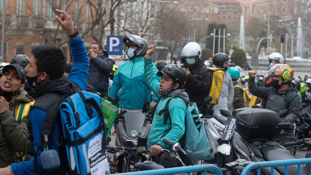 Gig economy shifts Spain makes delivery riders employees