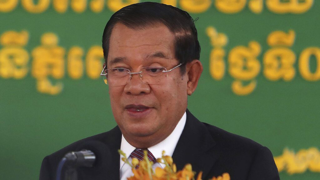 Cambodian leader boasts he barged into opposition video call