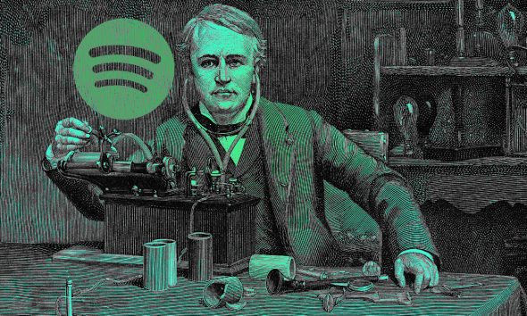 history of the music industry, spotify, phonograph, brief history