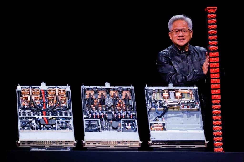Nvidia said on Monday it plans to sell a technology to others that will tie chips together in order to speed up.