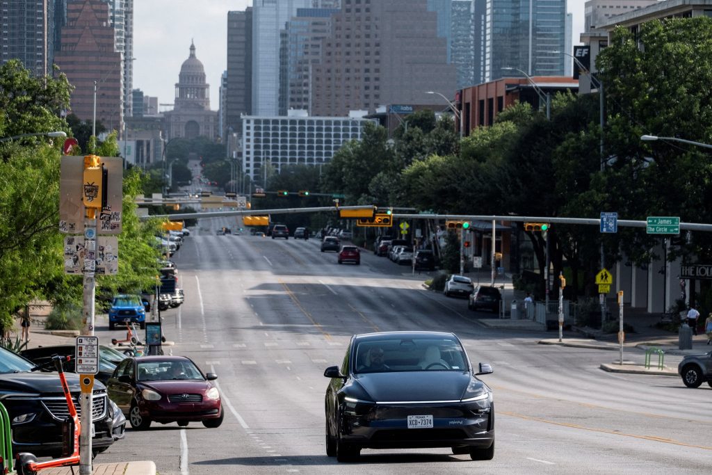 The National Highway Traffic Safety Administration is seeking information from Tesla after reviewing online videos of a robotaxi 