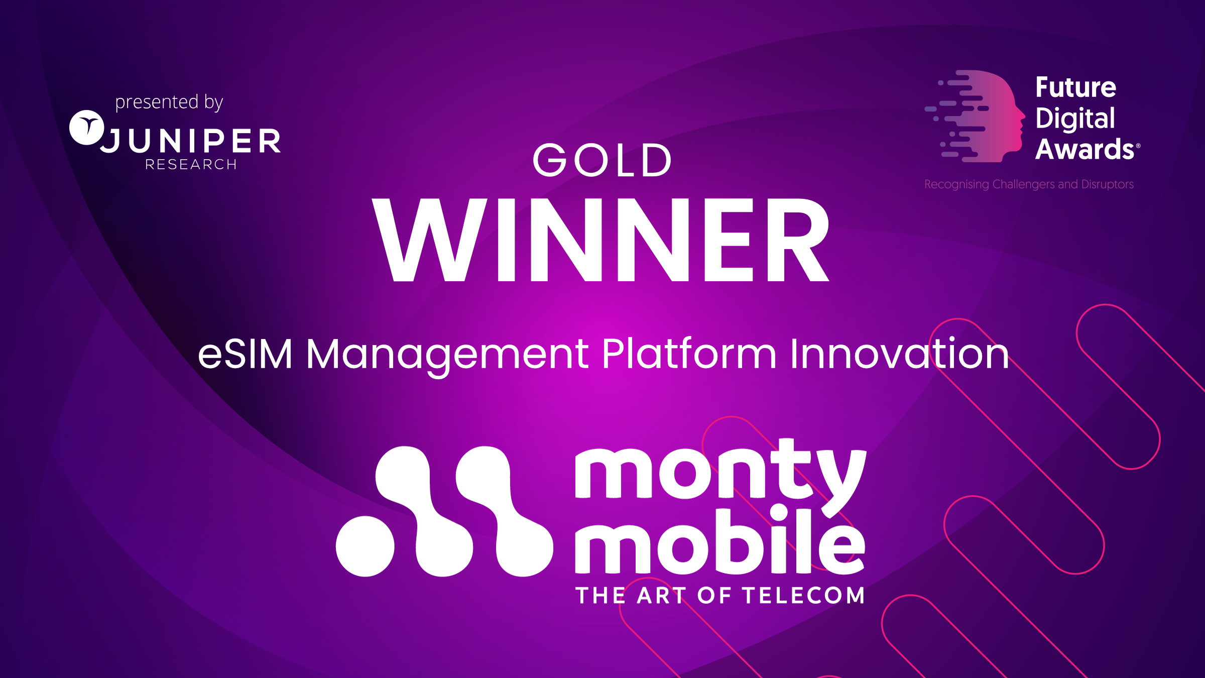 Monty Mobile, a global telecom leader and one of the top five SMS aggregators worldwide, has been awarded Gold for eSIM Management Platform.