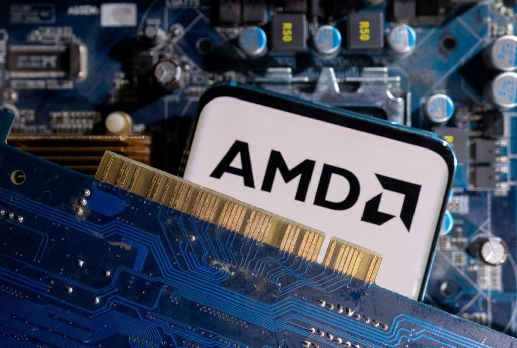 Feb 4 (Reuters) - AMD shares fell over 6% in early Frankfurt trading on Wednesday after the company forecast a slight decline in quarterly revenue.