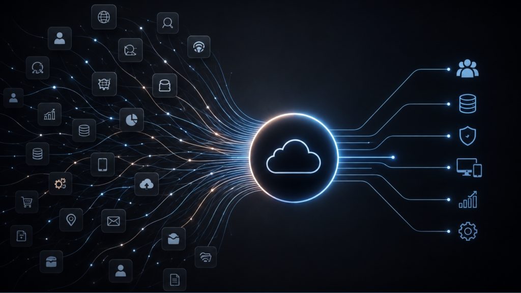 Enterprise applications consolidating into a unified cloud platform for telecom